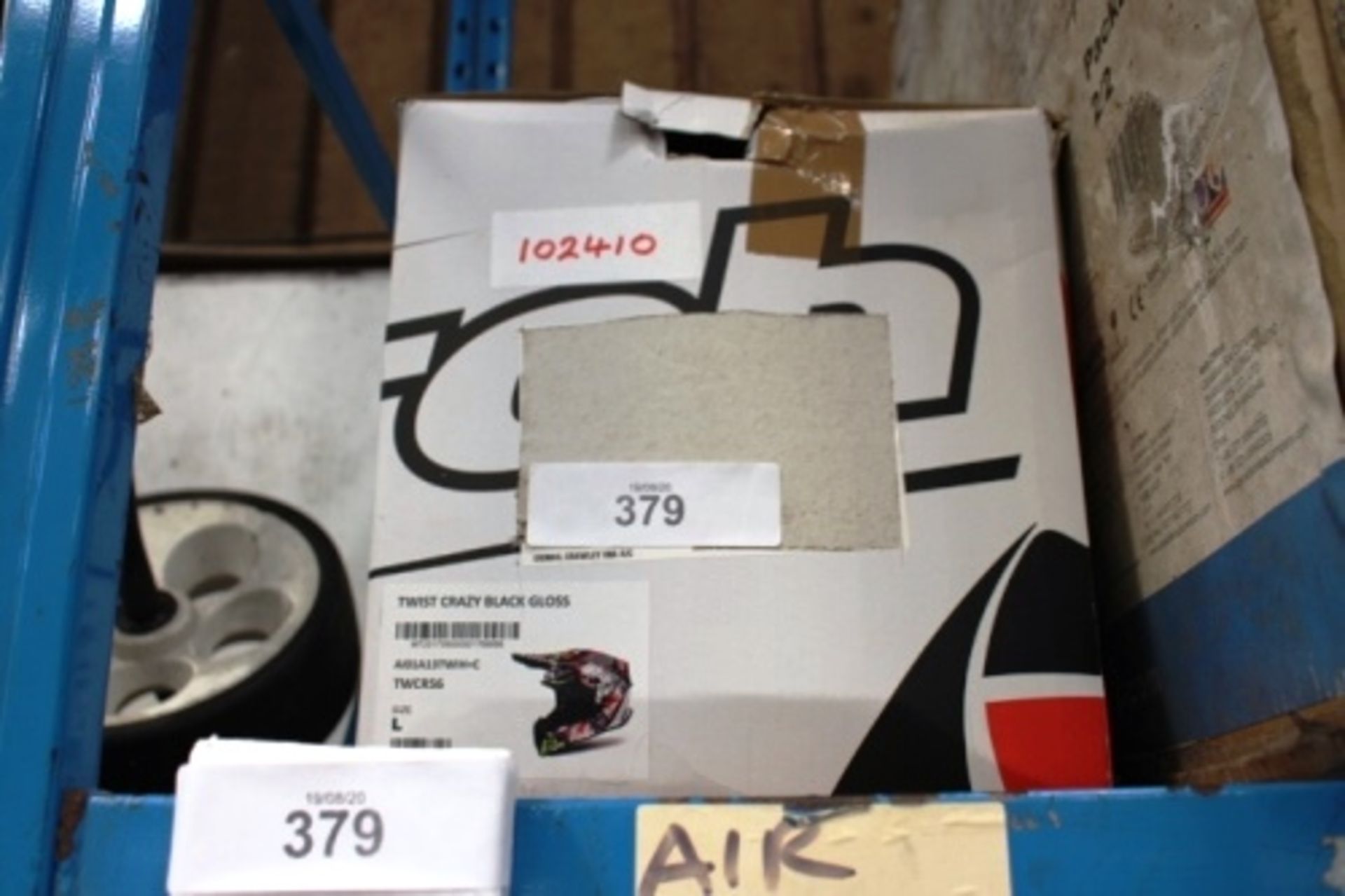 1 x Airoh twist crazy black gloss TWCR56 helmet, size L code AIOA13RWIHZC - New in box (GS4) - Image 4 of 4