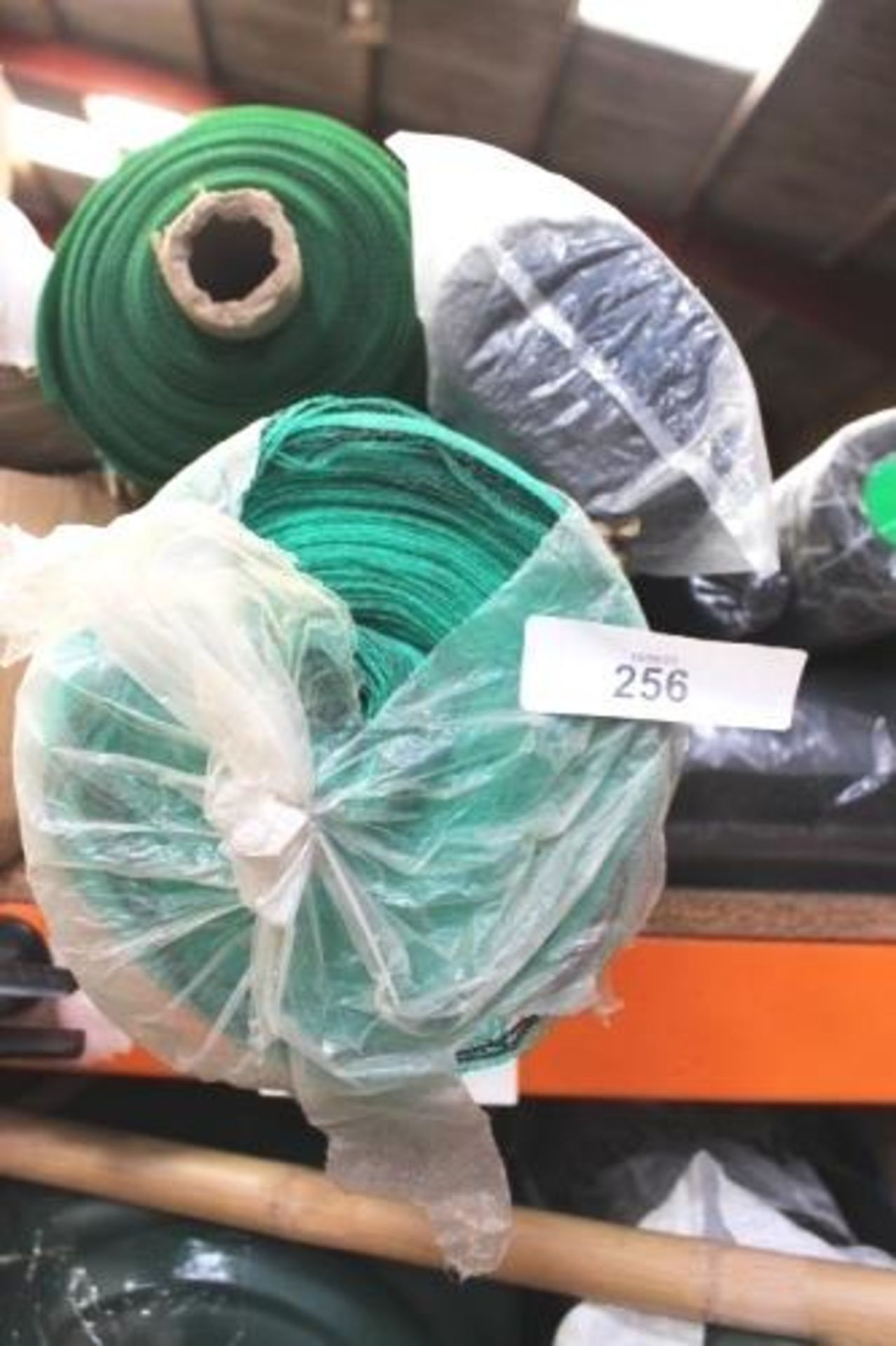 A quantity of fine garden mesh/netting including Sure Green anti-bird, 4m x 25m, unbranded green
