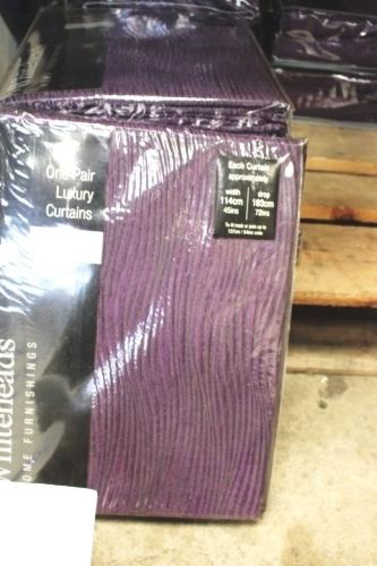 13 x pairs of Whiteheads amethyst ripple pencil pleat tape fully lined curtains, assorted sizes - - Image 3 of 3