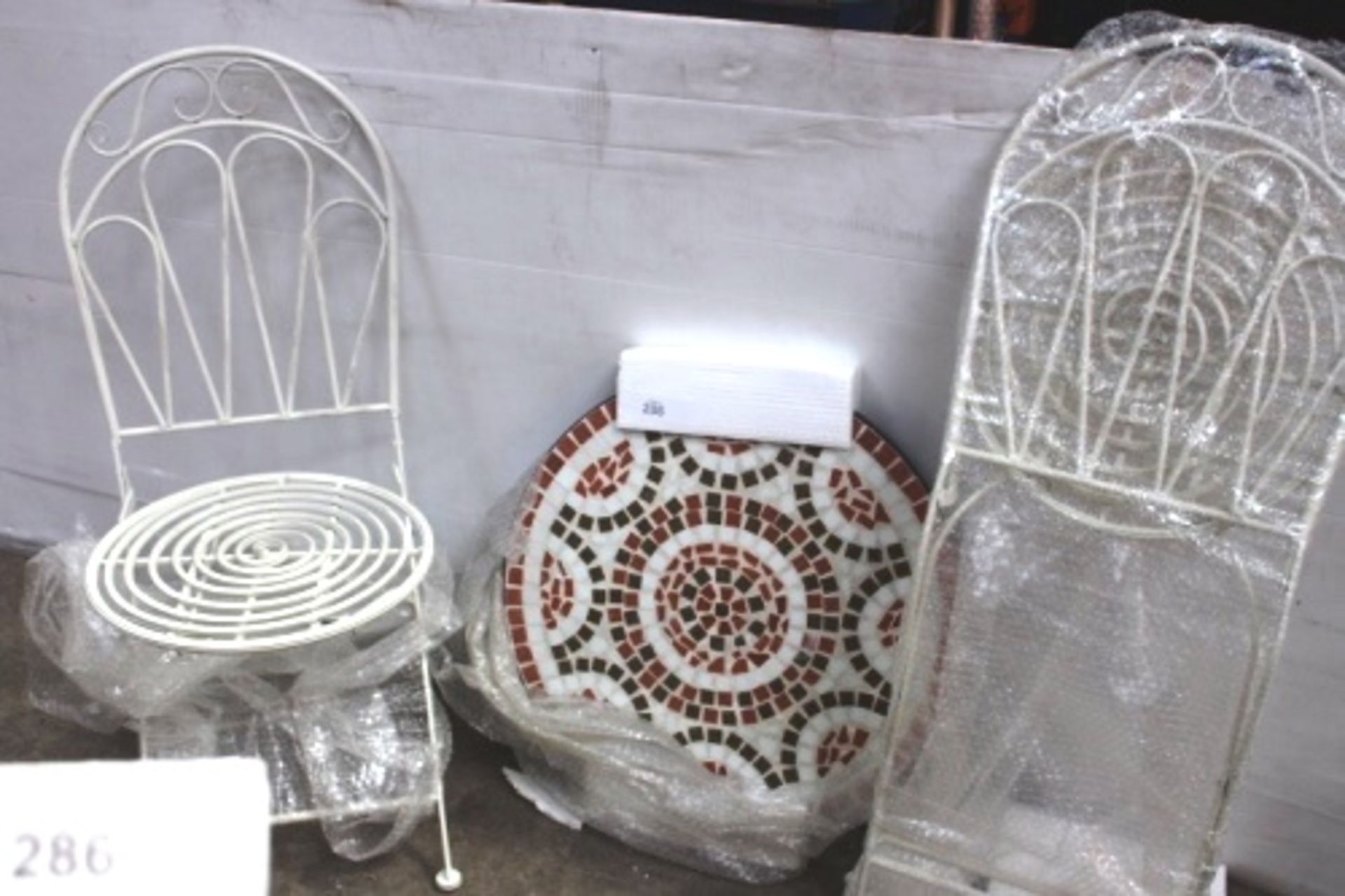 A pair of Royalcraft Romance folding chairs in antique white, Ref: 665001, together with a - Image 2 of 4