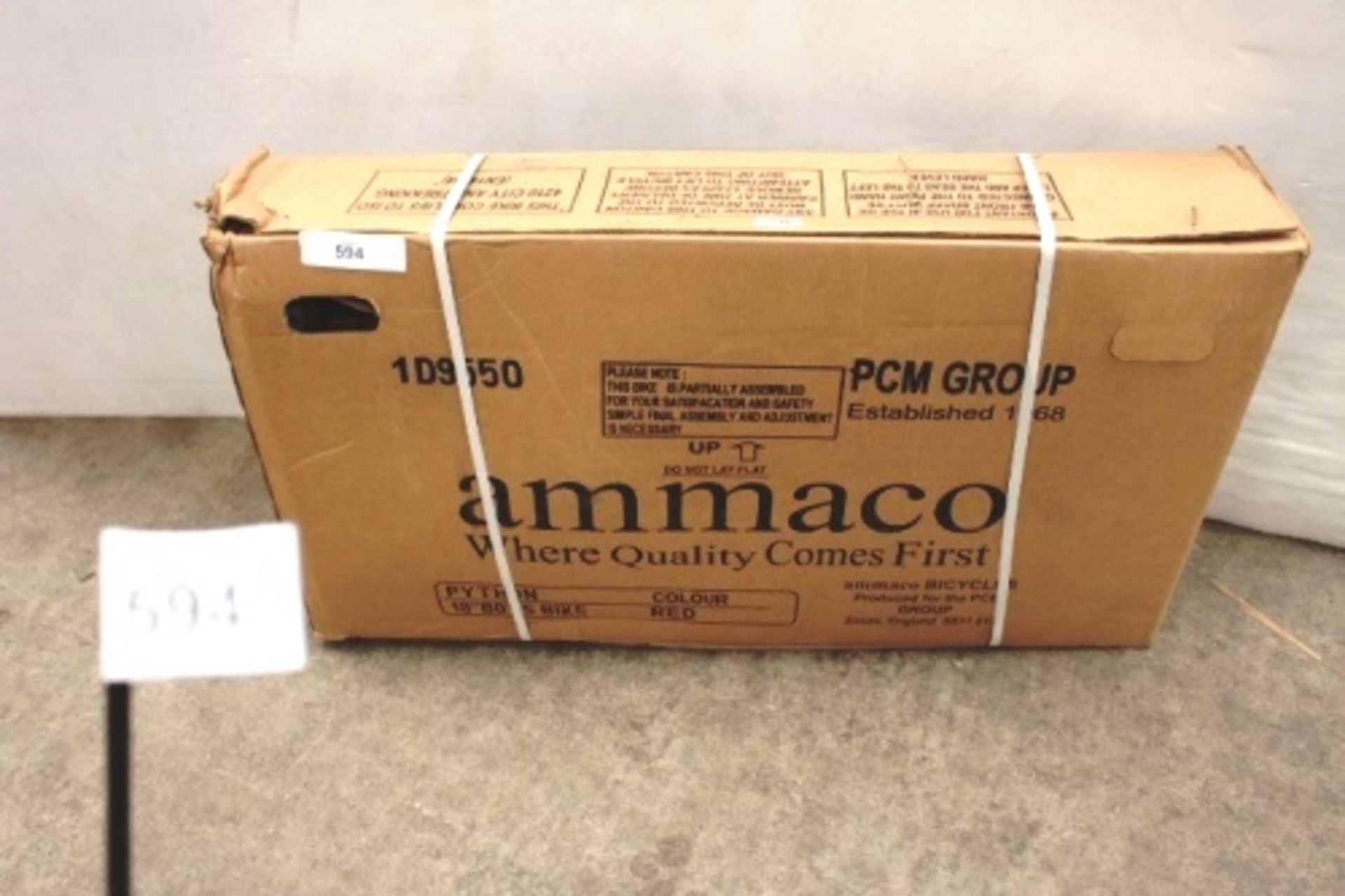 Ammaco Python Red 18" boys 6 speed Shimano bike - New (GS13)