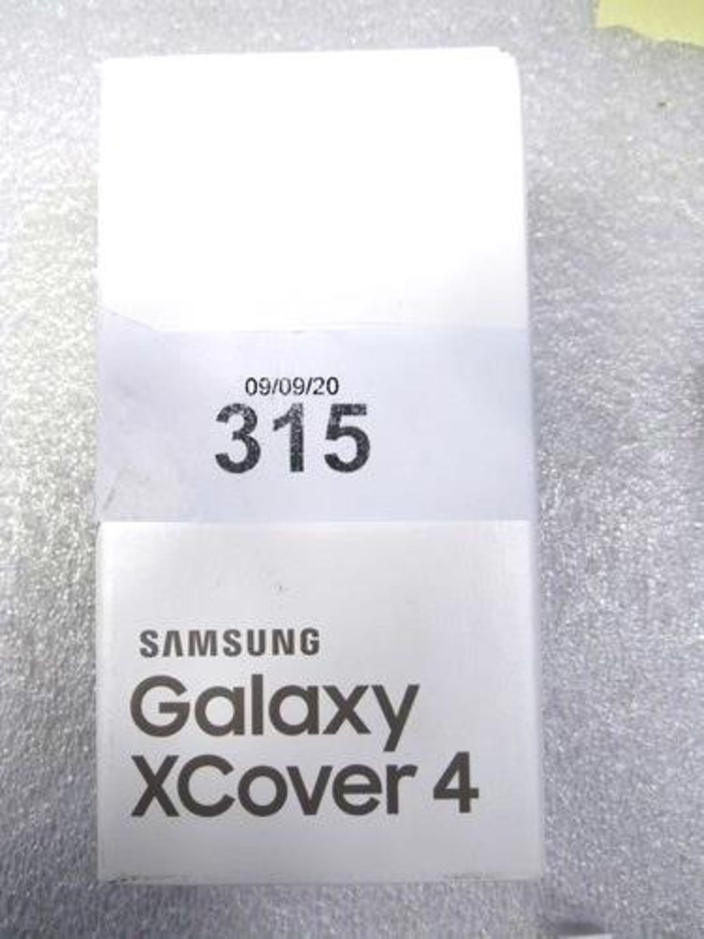 A black Samsung 16gb Galaxy XCover 4 smart phone, model SM-G390F, IMEI: 355215/10 560229/1 -