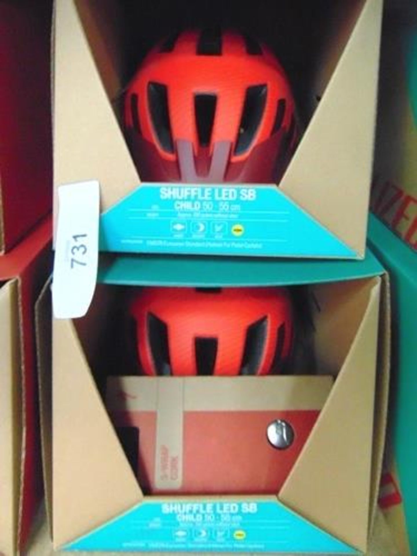 2 x Specialized Shuffle LED SB children's bike helmets - Size 50 - 55cm - new in box (GS14)