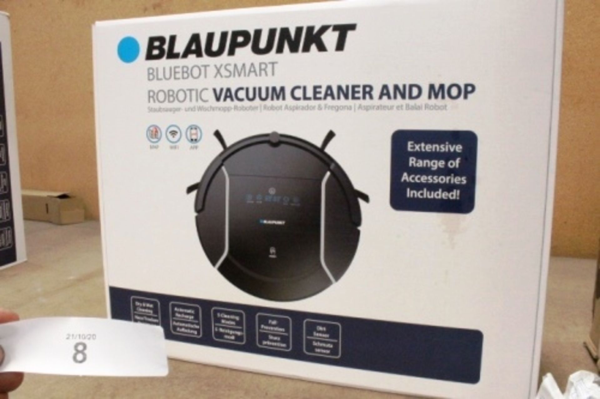 Blaupunkt Bluebot XSMART robotic vacuum cleaner and mop, - New in box (ES2)