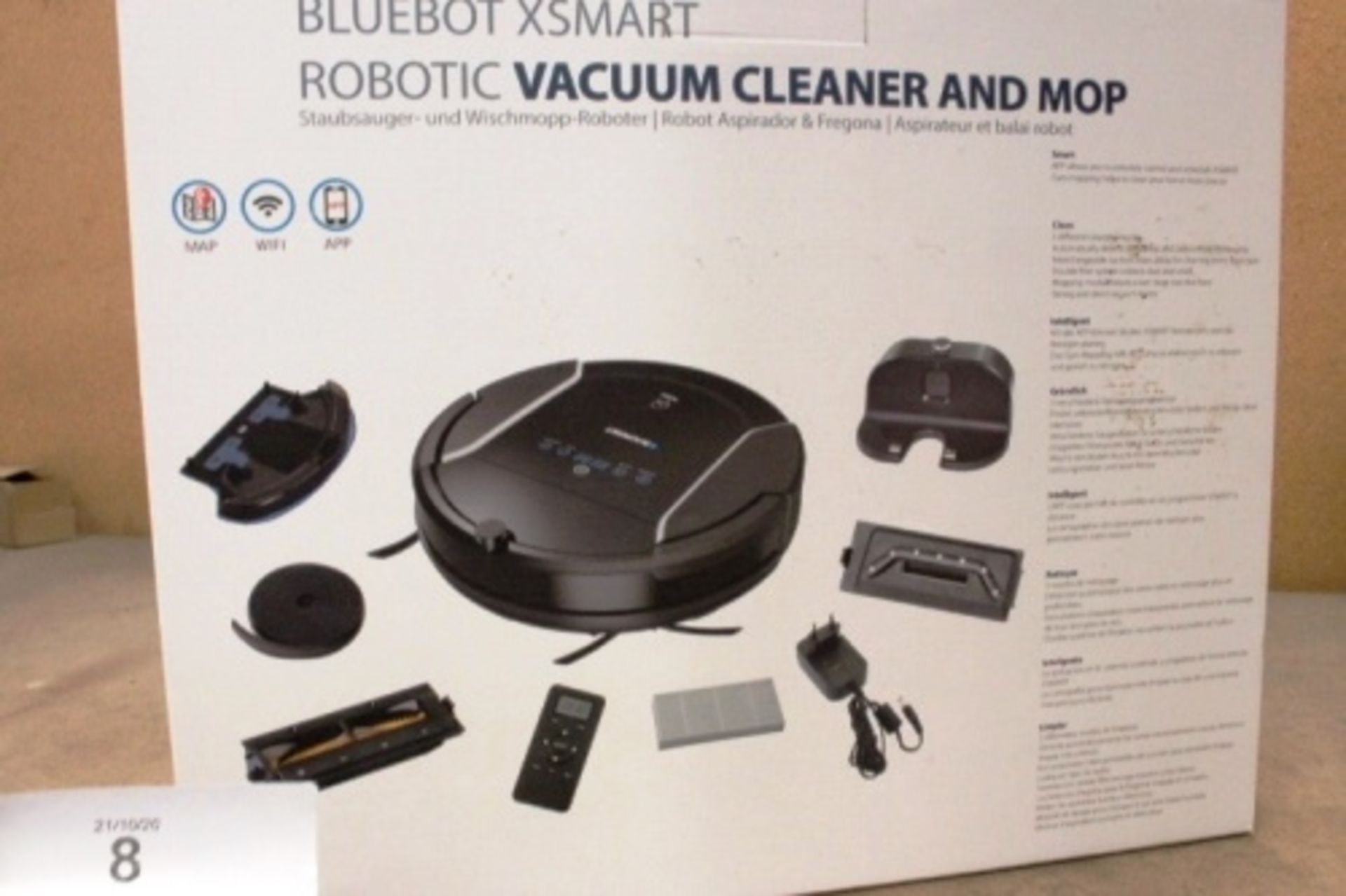 Blaupunkt Bluebot XSMART robotic vacuum cleaner and mop, - New in box (ES2) - Image 2 of 2