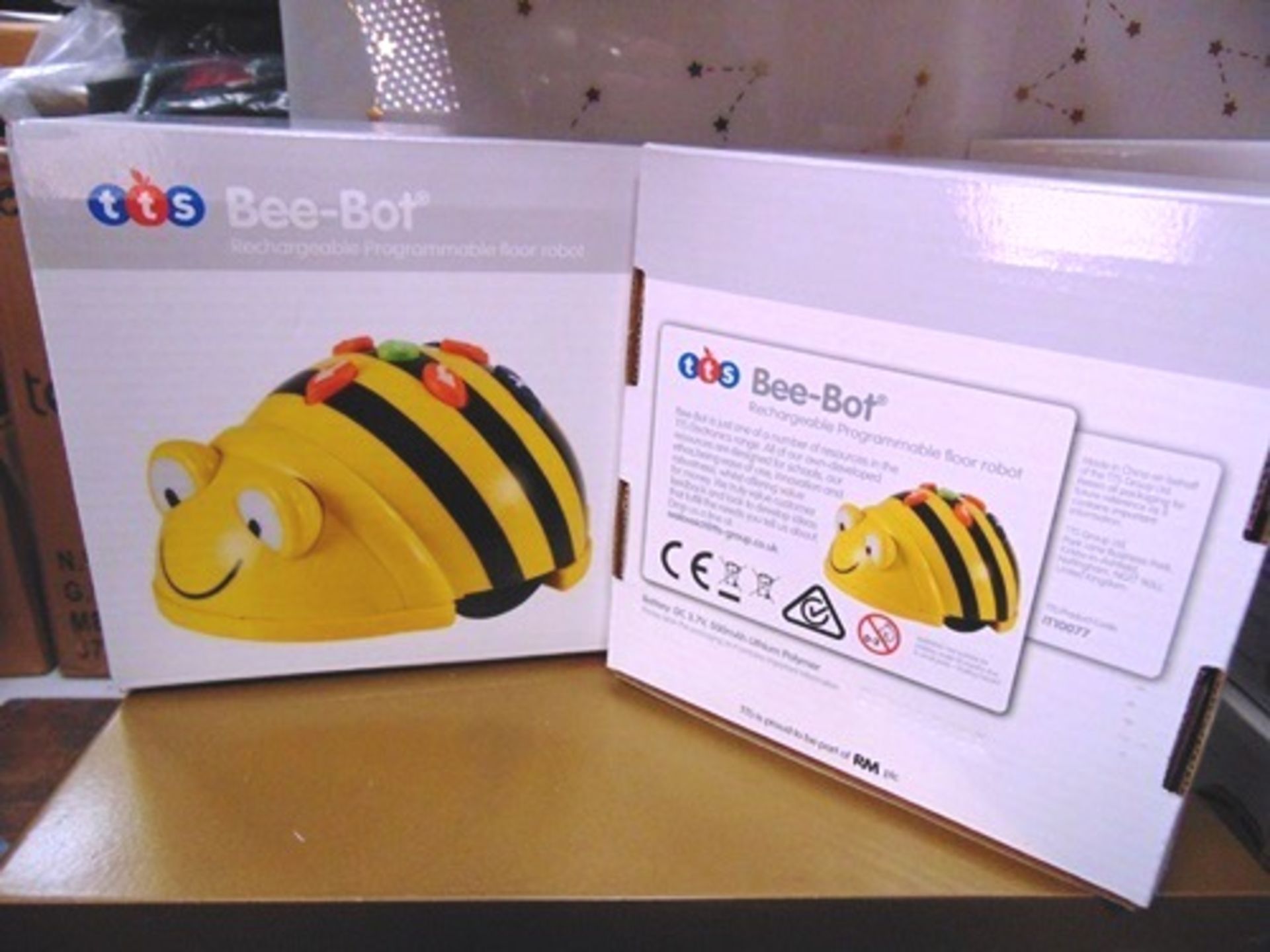 2 x TTS Bee-Bot programmable floor robots, product code IT10077 - New (C15tab)