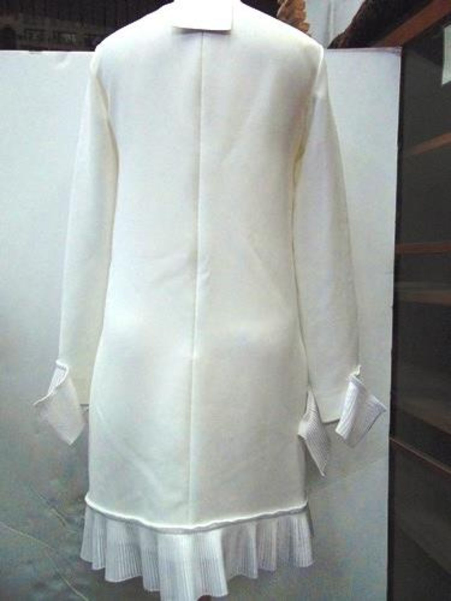 Victoria Beckham pleat detail shift dress, UK size 10, has tags attached, few minor dirt marks under - Image 2 of 4