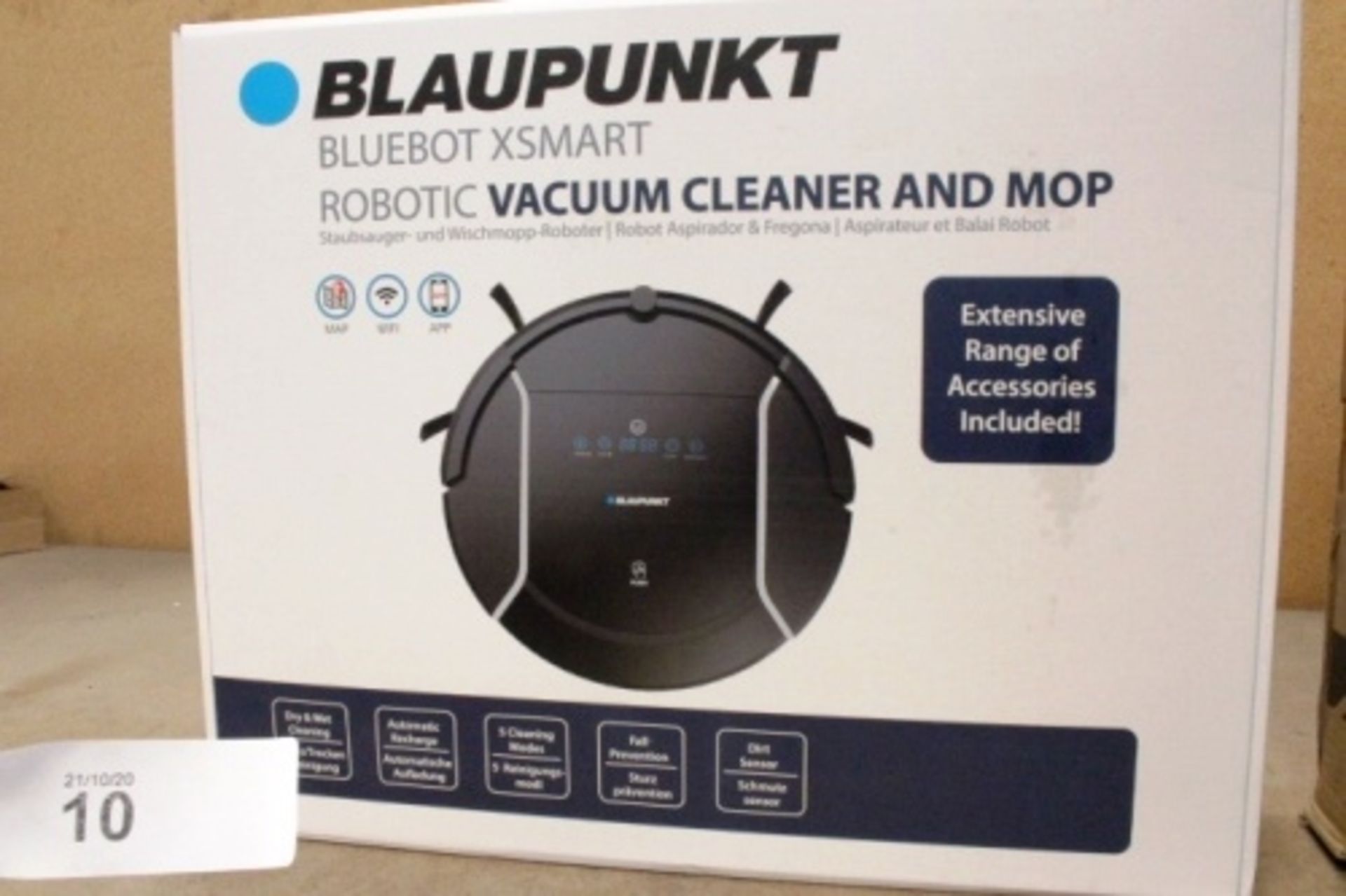 Blaupunkt Bluebot XSMART robotic vacuum cleaner and mop, - New in box (ES2)