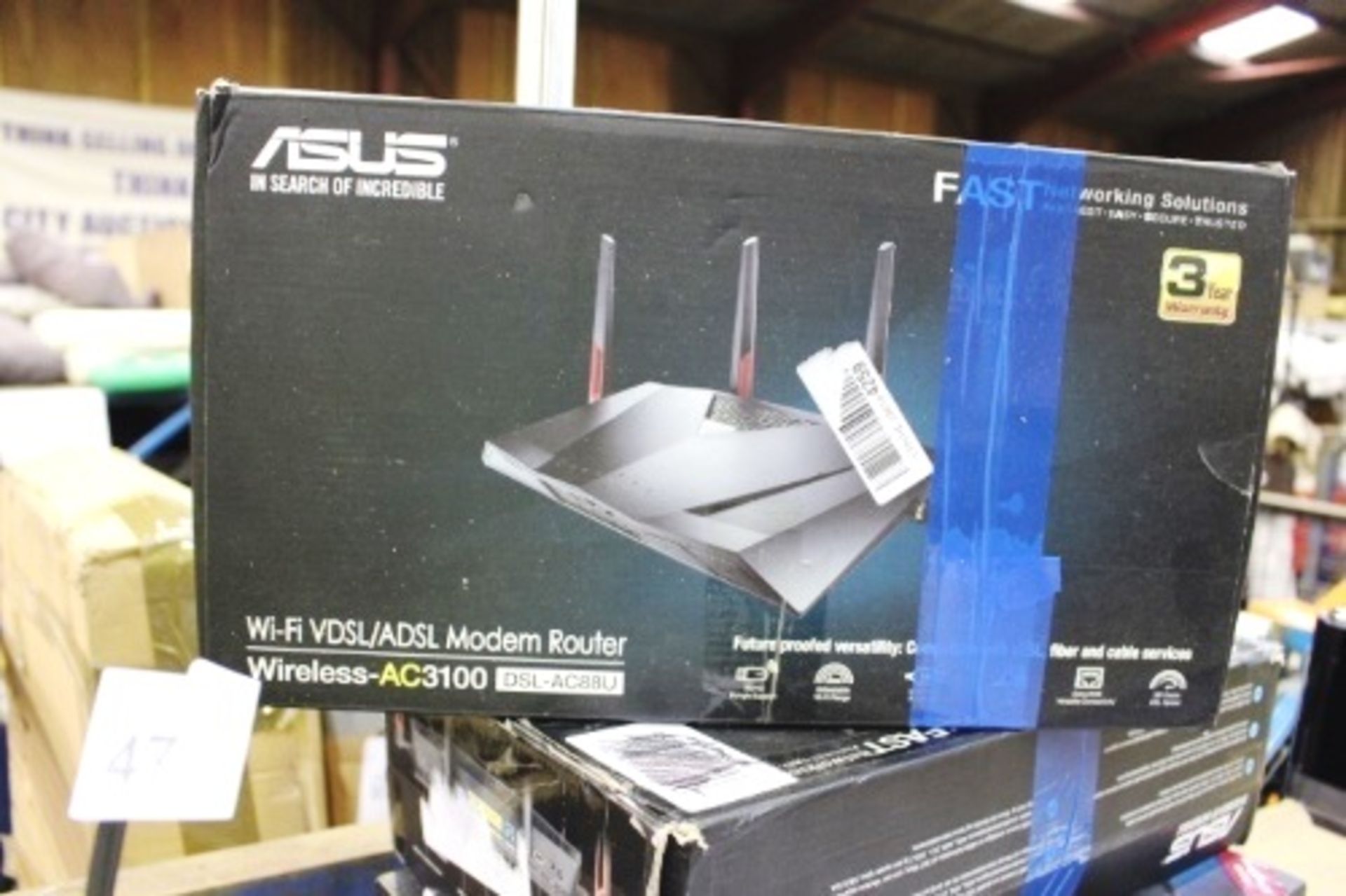 A quantity of assorted electrics including 2 x Asus AC3100 routers, Asus RT Ac88u router etc. - - Image 4 of 4