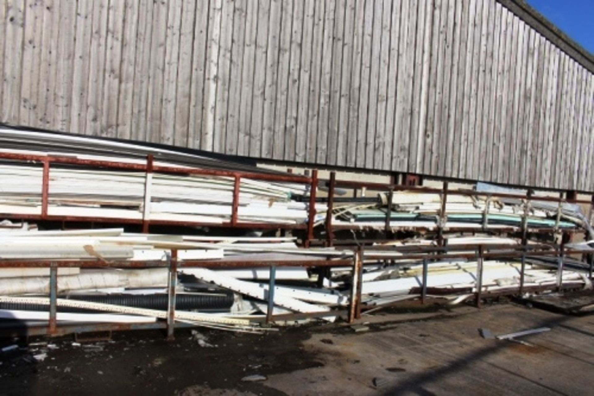 Assorted modern plastic profiles, pipe, facia's etc - open store (yard rear) - Image 2 of 13