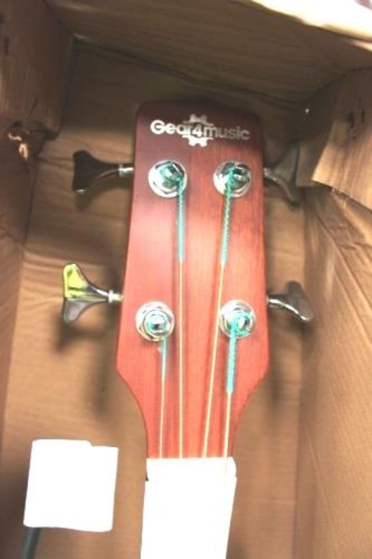 Gear4Music left-hand acoustic 4 string bass guitar, model AB100-LH, together with Chord Sunburst - Image 4 of 4