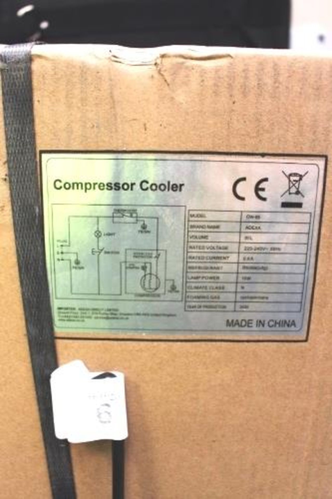 Adexa compressor cooler, 80ltr, model CW-85 - Sealed new in box (ES2) - Image 2 of 2