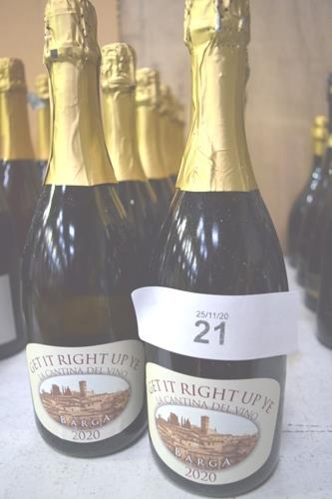 12 x 750ml bottles of Get It Right Up Ye La Cantina Del Vino Barga 2020 Prosecco (ES14)