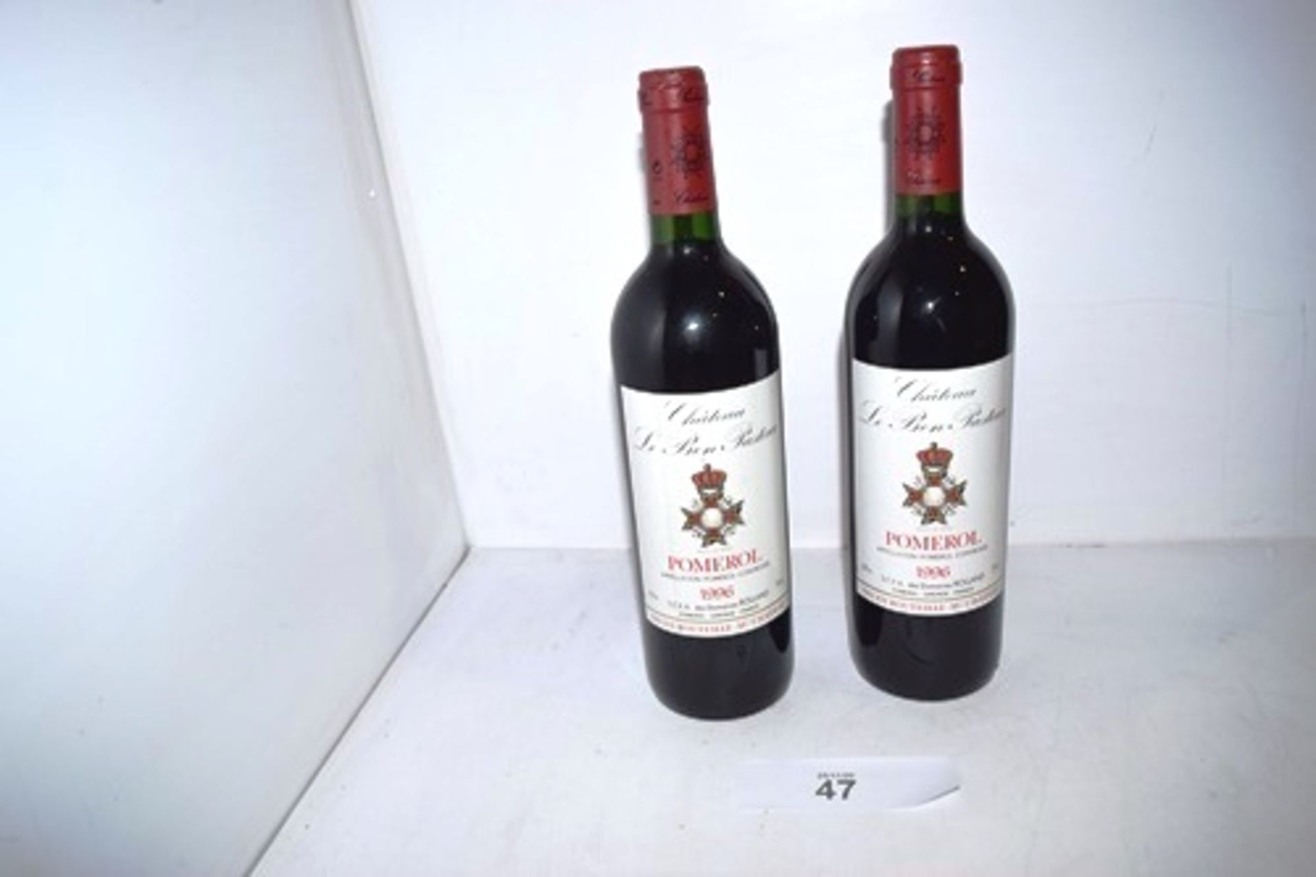 2 x bottles of Chateau Le Bon Pasteur Pomerol 1996 (2) (cab1)