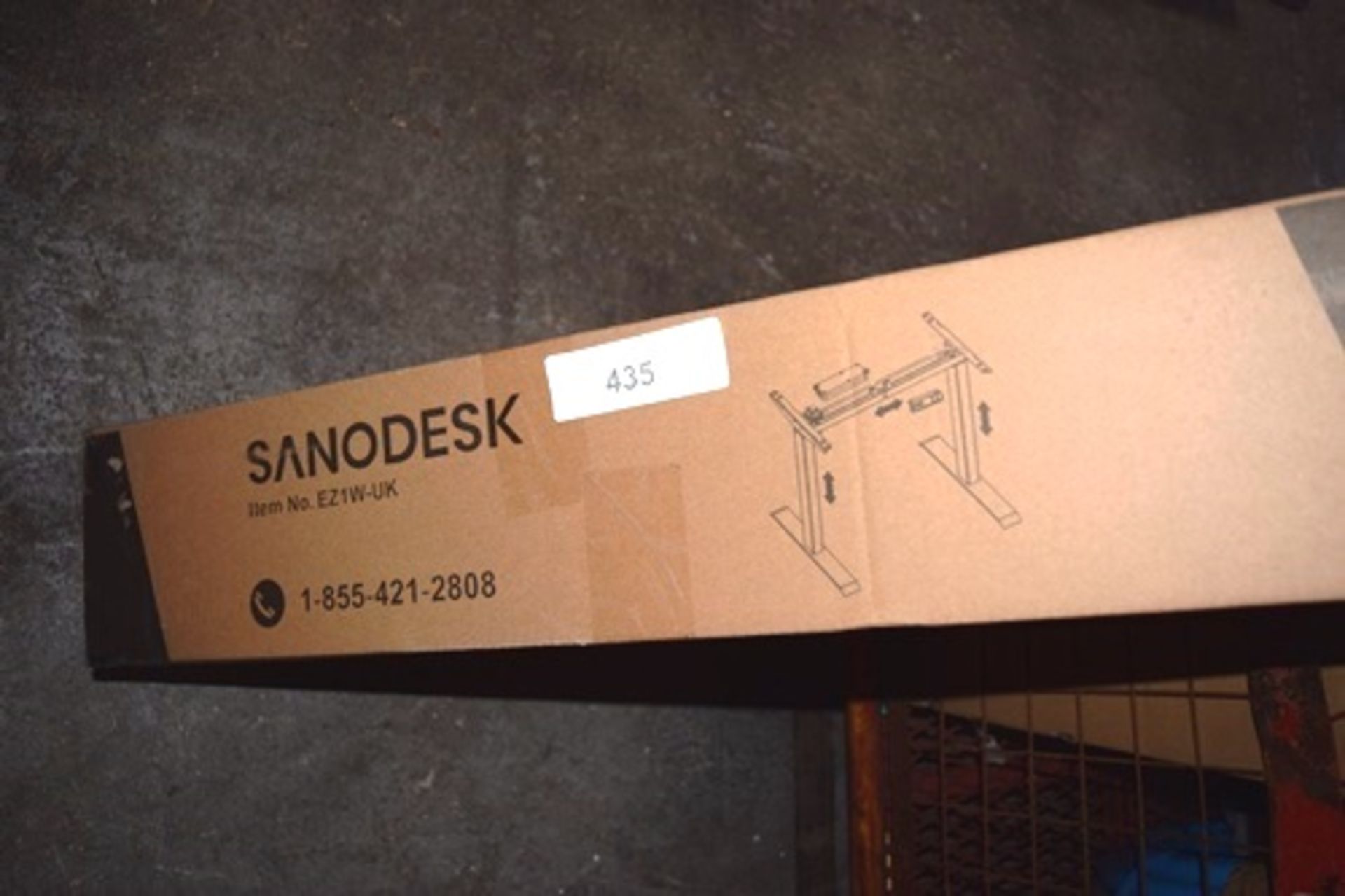 1 x Sanodesk height adjustable electric standing desk frame only, model EZIW-UK, RRP £310.00 -
