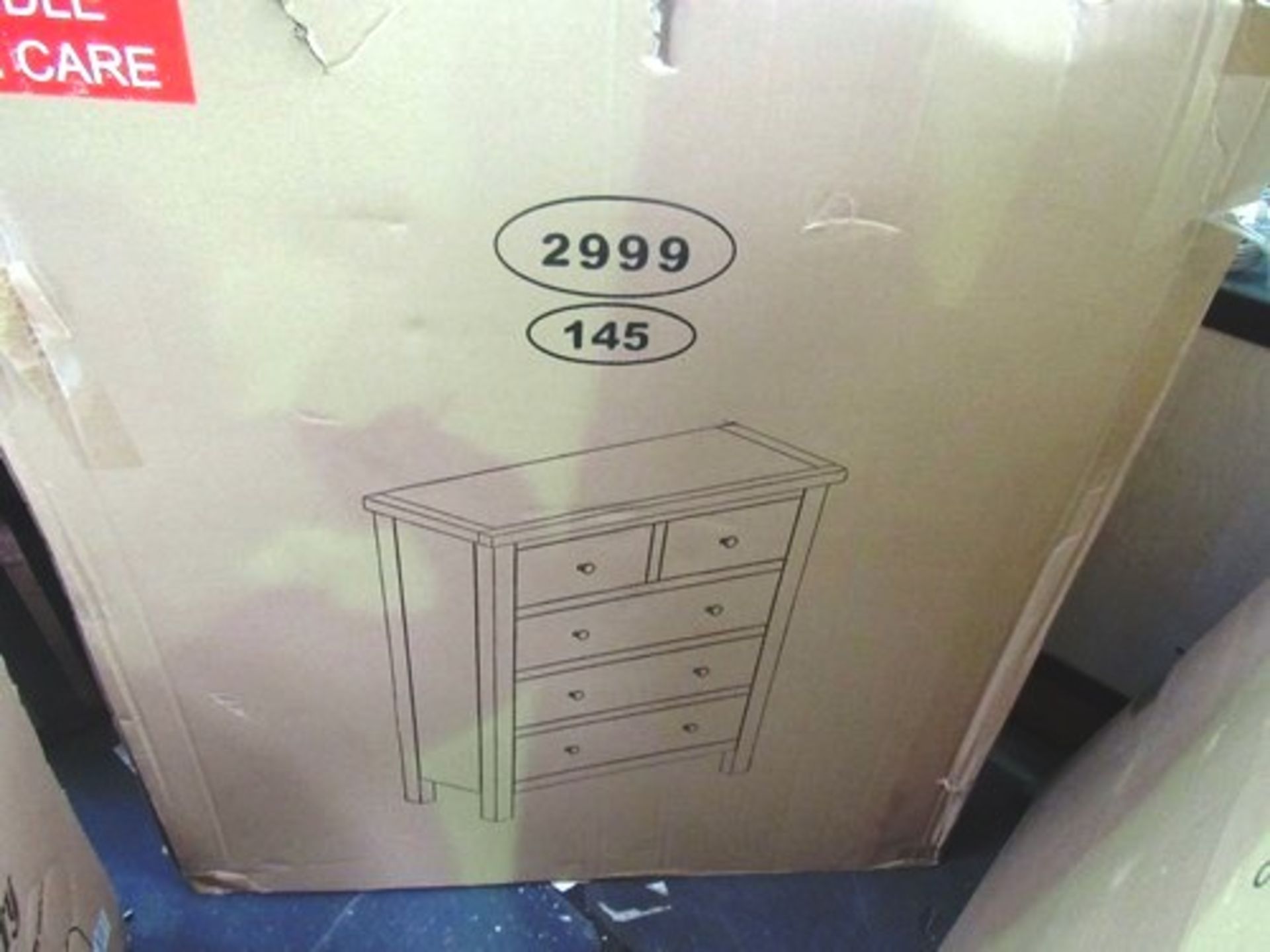 1 x Roseland London Oak 5 drawer chest, RRP £235.00 - New in box (cfloor)