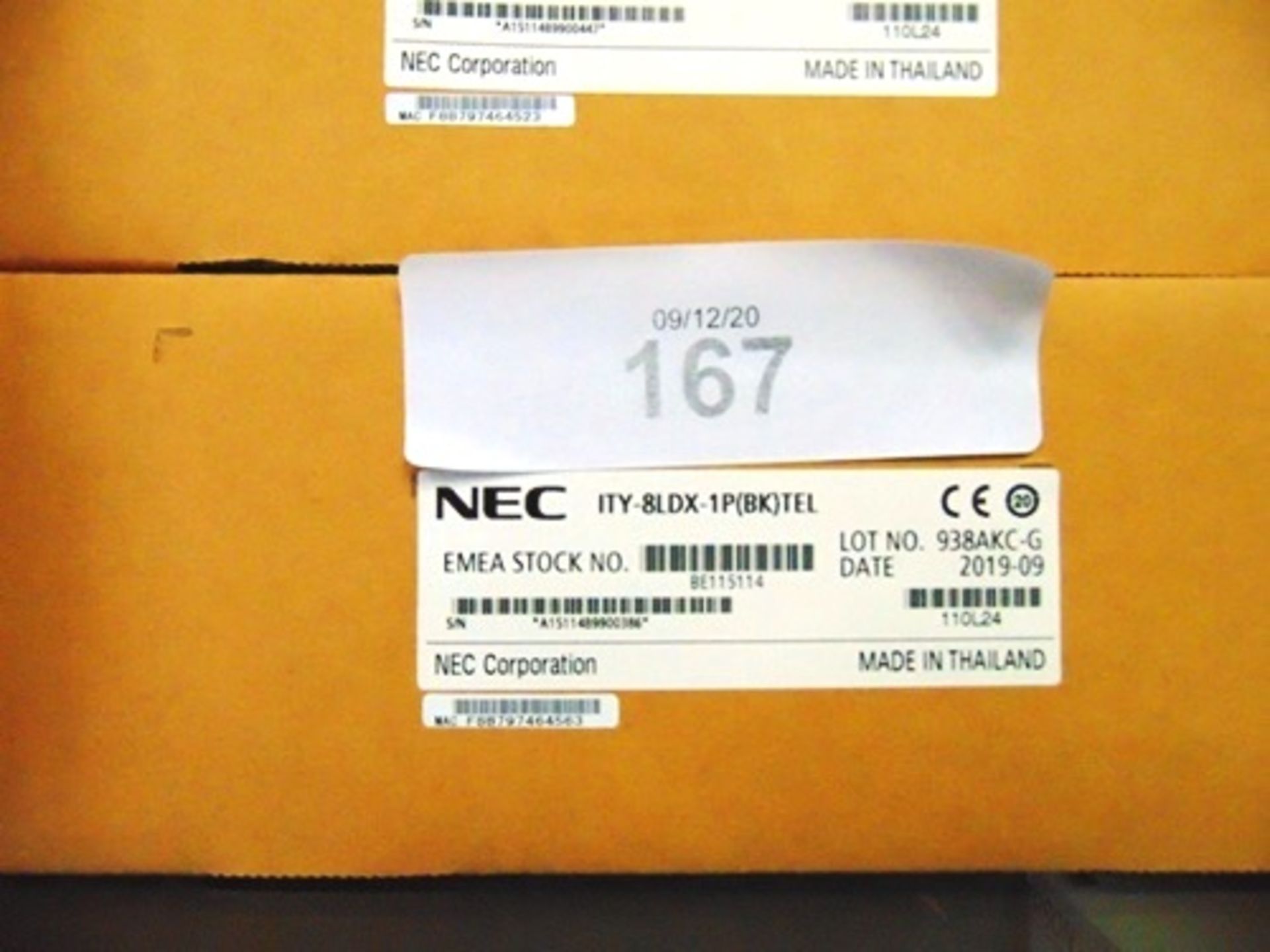 8 x NEC office telephones, model ITY-8LDX-1P(BK)TEL - New in box (C4) - Image 2 of 2