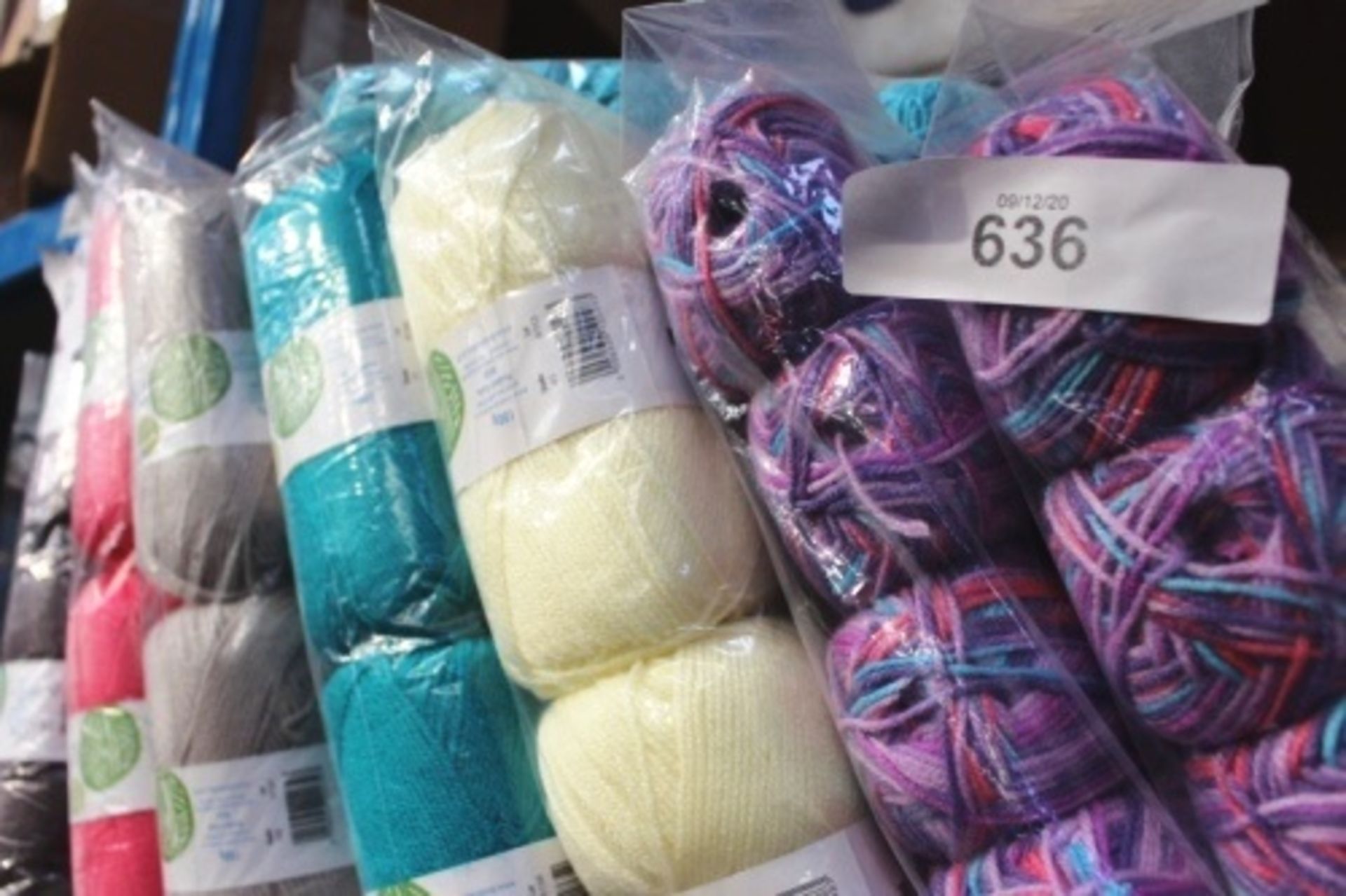 A quantity of Robin DK 100\% acrylic yarn comprising 130 x 100g and 80 x 25g skeins in various