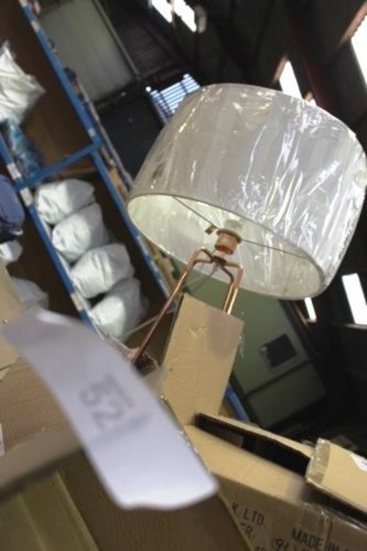 4 x floor lamps including chrome twist spiral and gold 4 legged lamps etc. - New (ES7) - Image 2 of 2