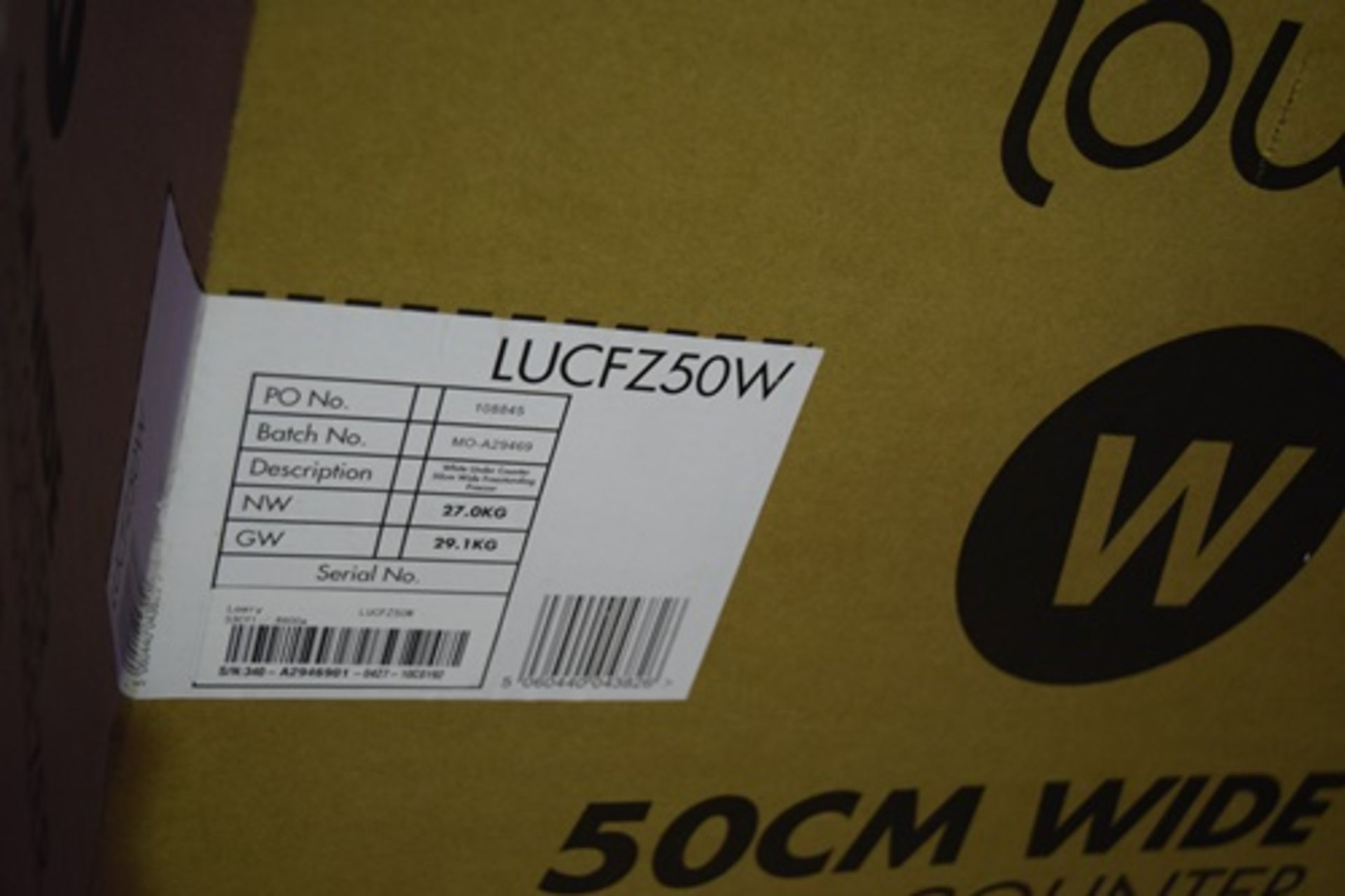 A Lowry 50cm wide under counter freezer, model LUCFZ50W - Sealed new in box (ES9) - Image 3 of 3