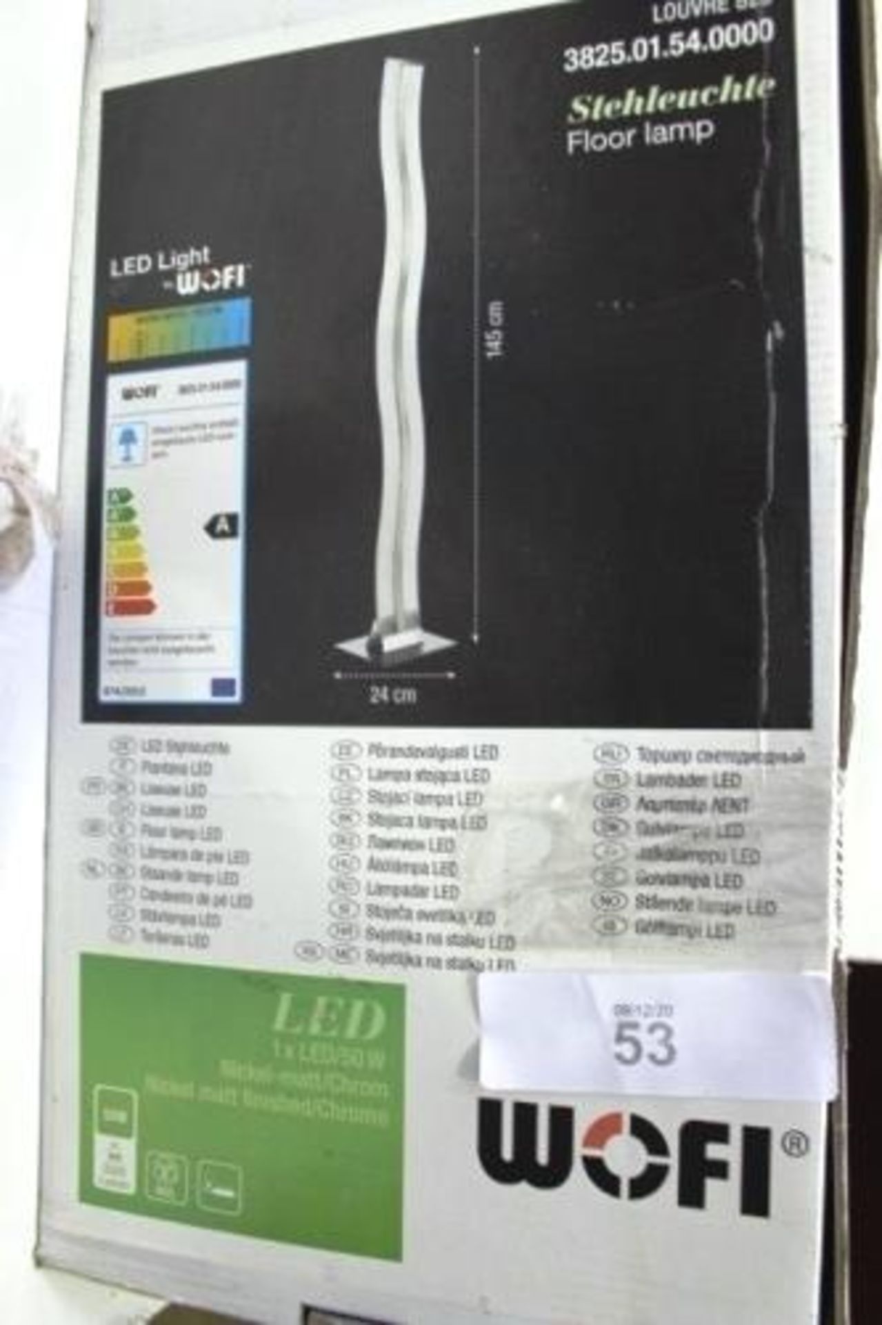 A Wofi stehleuchte LED floor lamp, model 3.825.01.54.000 - New in box, box tatty (ES7) - Image 2 of 2