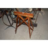 An old wooden saddle rack