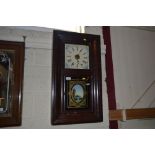An American 8 day wall clock with two weights (on