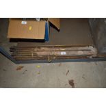 A quantity of brass stair rods etc.