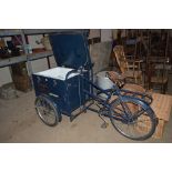 A circa 1950's Ice Cream vendors tricycle