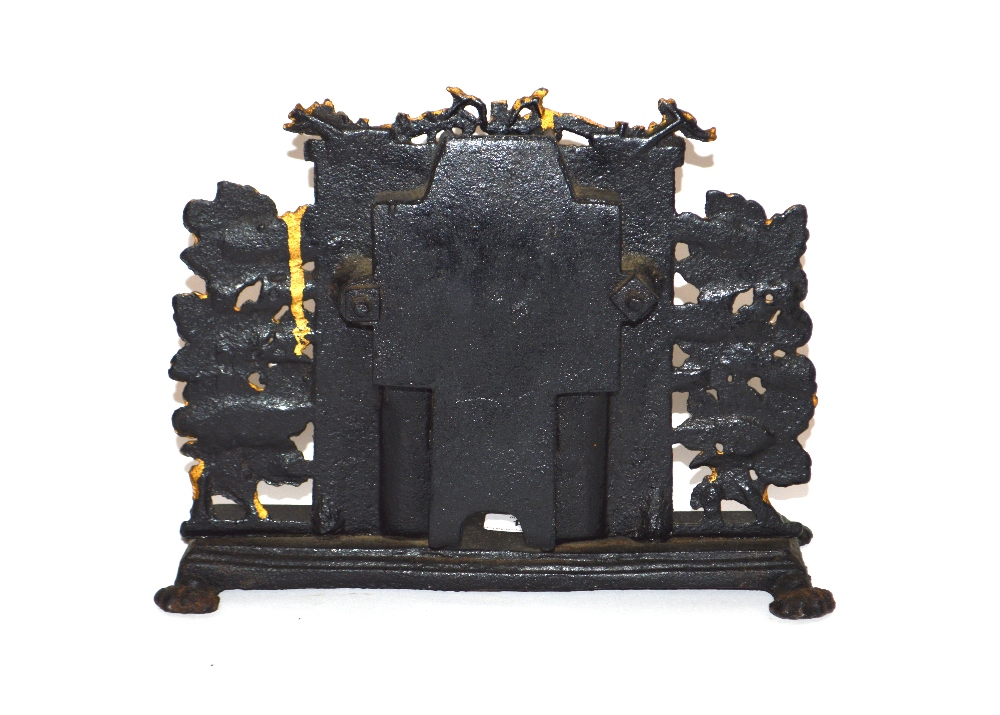 An Antique cast iron and brass miniature fireplace - Image 2 of 2