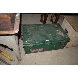 A metal storage box