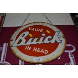 A circular enamel "Buick" sign, 12ins dia.