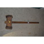 A wooden mallet