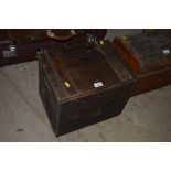 A vintage wooden whisky case