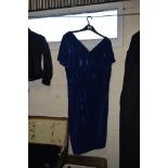 A Golden Girl of Mayfair blue velvet dress