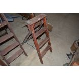 A set of wooden steps approx. 37ins tall