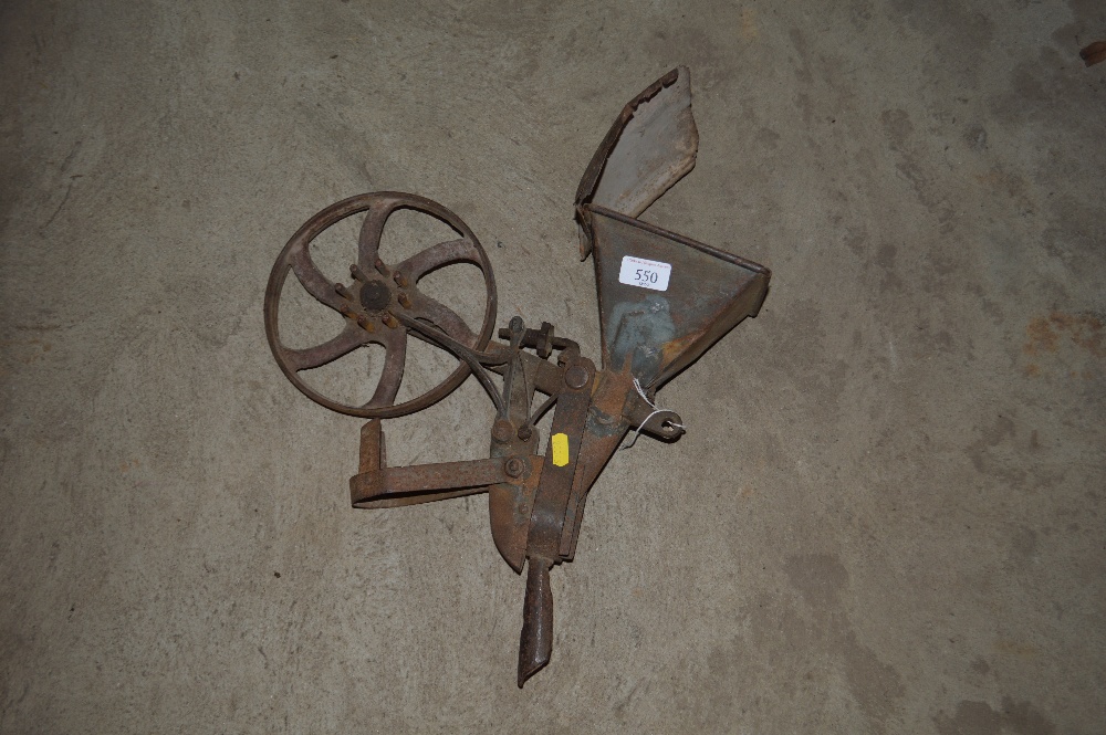 A vintage seed drill