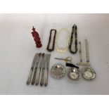 A collection of miscellaneous items including whit