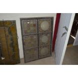 A Victorian six panel stained and leaded glass win