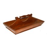 An Antique fruitwood cutlery box