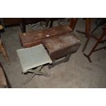 An oak ship's table, small gateleg table, AF and a