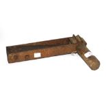 An Antique wooden bird scarer/rattle