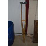 A pair of vintage crutches