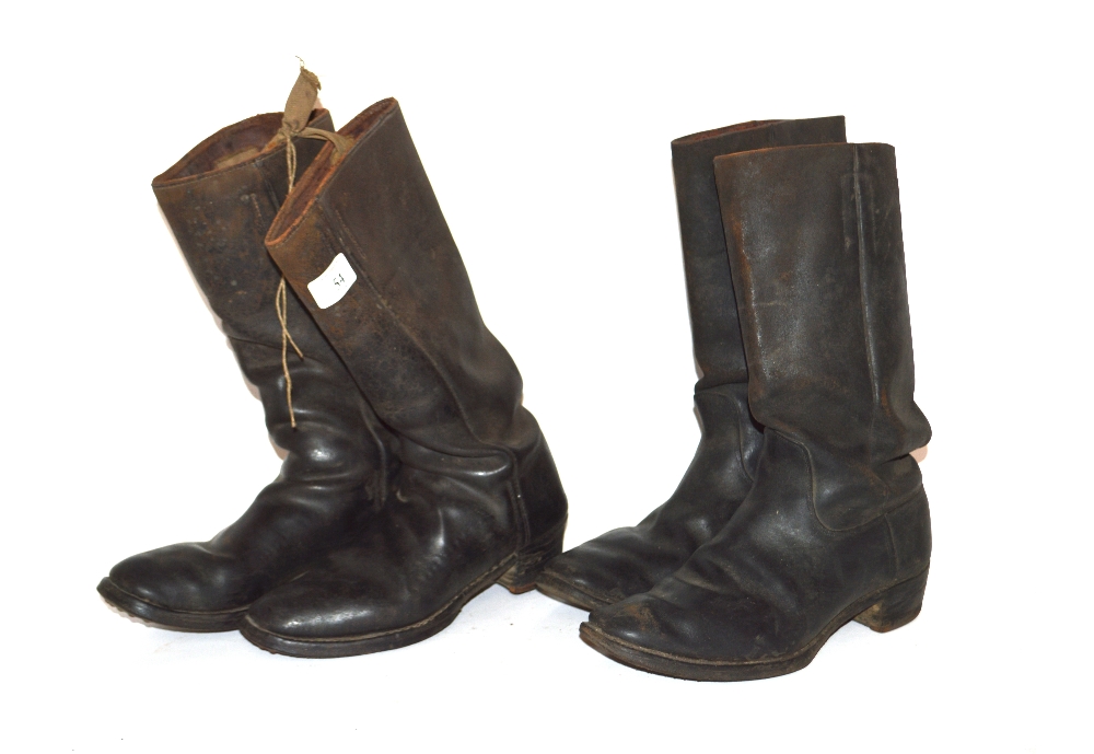 Two pairs of early 20th Century farmer's leather b