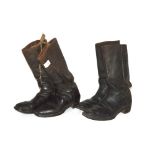 Two pairs of early 20th Century farmer's leather b