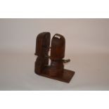 An old wooden hat stretcher