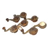 Seven Antique bell-pull handles