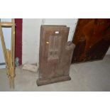 A pair of Antique carved oak church pew ends