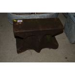 A vintage iron anvil