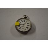 A silver cased pocket watch inscribed "Framlingham